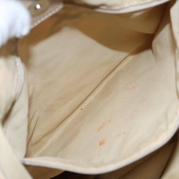 BURBERRY Nova Check Blue Label Tote Bag Nylon Beige Silver Auth 96792 - Picture 12 of 16